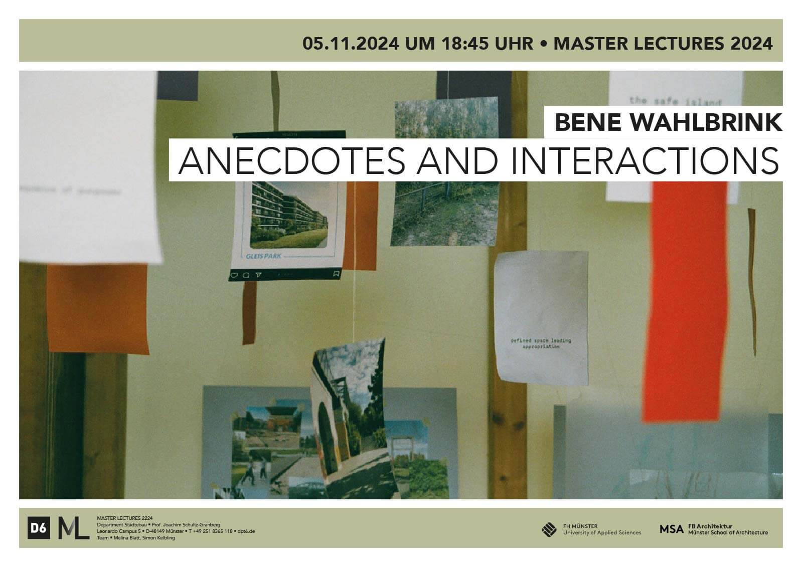 master lectures - Bene Wahlbrink - Anecdotes and Interactions